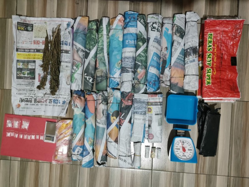 Barang Bukti Beruba Sabu dan Ganja