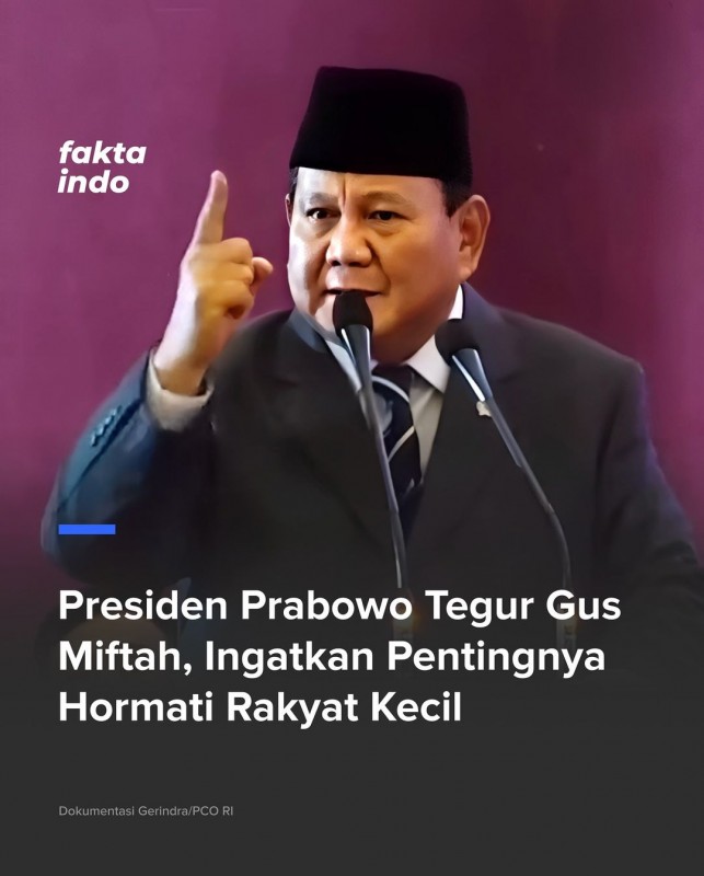 Prabowo Murka kepada Tindakan Tak Beretika Gus Miftah selaku Utusan Khusus kepada Sunhaji