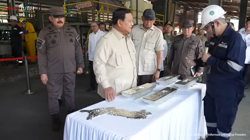 Foto Suasana Saat Presiden Prabowo Hadiri Langsung Serah Terima Aset Tambang Ilegal ke BUMN PT Timah Tbk, pada Senin (6/7/2025) (Biro Pers, Media, dan Informasi Sekretariat Presiden)