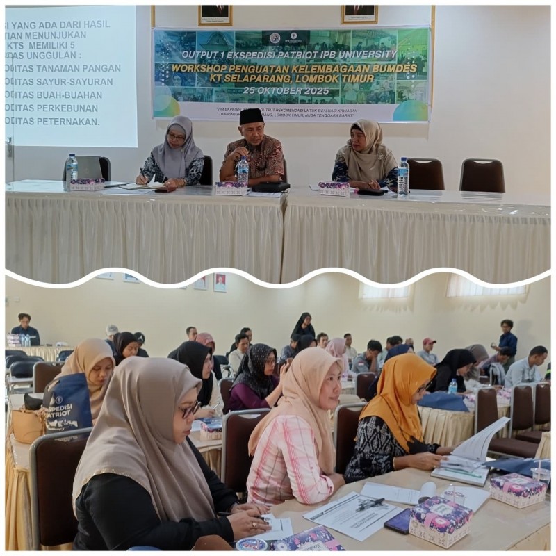 Foto Suasana Antusias Para Peserta “Workshop Penguatan Kelembagaan BUMDes Kawasan Transmigrasi Selaparang”, Mendengarkan Penyampaian oleh Pemateri I (H. Suroto, SKM, M.Kes, Kadis Nakertrans Lotim), Pemateri II (Nunuk Susiningtyas, S.IP, PSM DPMD Lotim) & Pemateri III (Prof. Ir. Dr. Dwi Rachmina, M.Si) pada Sabtu (25/10/2025) di Aula Desa Labuhan Haji (Dok. Pribadi) Foto Suasana Antusias Para Peserta “Workshop Penguatan Kelembagaan BUMDes Kawasan Transmigrasi Selaparang”, Mendengarkan Penyampaian oleh Pemateri I (H. Suroto, SKM, M.Kes, Kadis Nakertrans Lotim), Pemateri II (Nunuk Susiningtyas, S.IP, PSM DPMD Lotim) & Pemateri III (Prof. Ir. Dr. Dwi Rachmina, M.Si) pada Sabtu (25/10/2025) di Aula Desa Labuhan Haji (Dok. Pribadi)