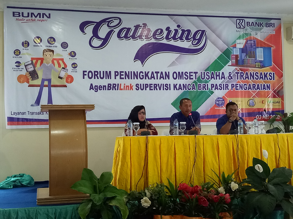 Tingkatkan Omset dan Transaksi Usaha, BRI Kanca Pasirpengaraian Gelar Pertemuan Dengan AgenBrilink