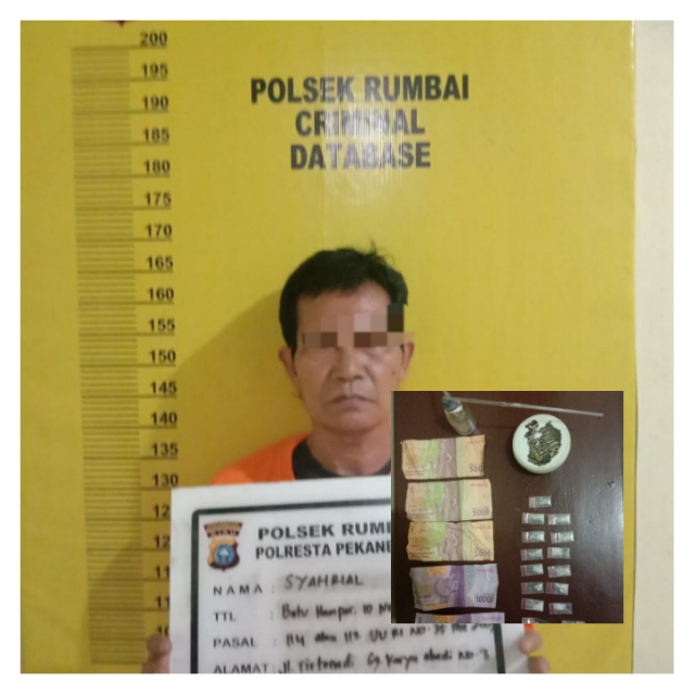 Polisi Tangkap Pria Terduga Pengedar Narkotika di Kolam Pancing Rumbai