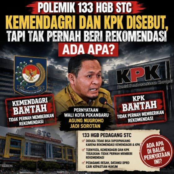 133 HGB Pedagang STC Pekanbaru Jadi Polemik, KPK dan Kemendagri Tak Pernah Merekomendasikan