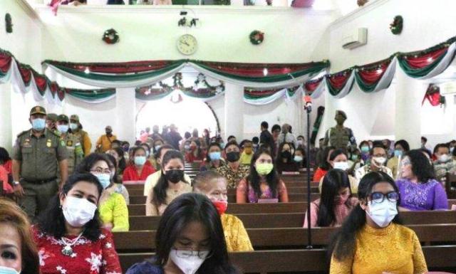 Tim Satgas Covid-19 Medan Datangi Gereja Pastikan Ibadah Natal Sesuai Prokes