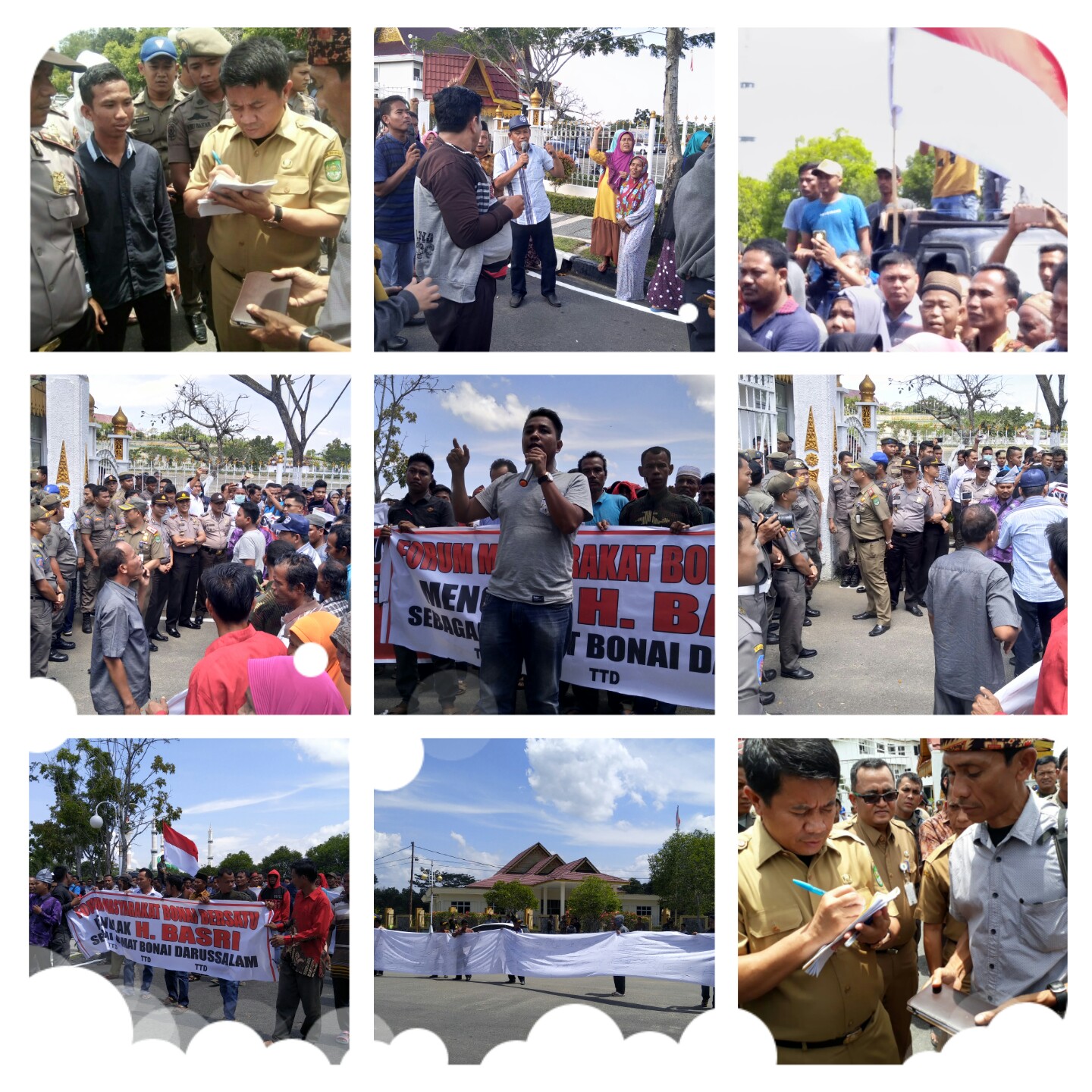 Masyarakat Bonai Adakan Aksi Penolakan Camat Baru Didepankantor Bupati