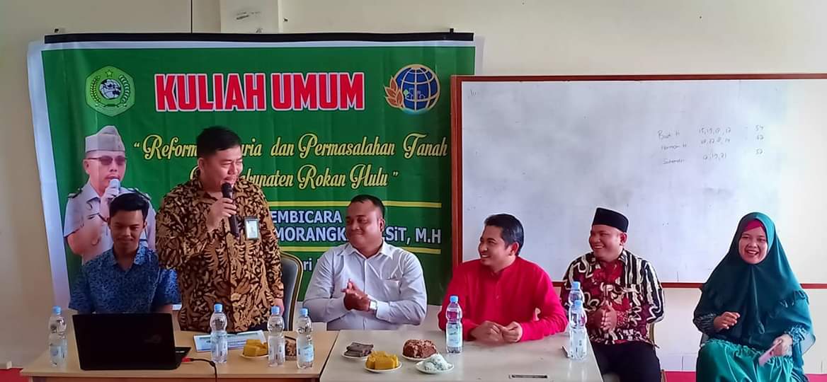 Gelar Kuliah Umum Bersama BPN, Fakultas Hukum UPP Siap Dukung Reforma Agraria di Rohul