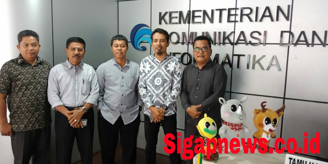 Kadis Kiminfo Kuansing  Samsir Alam,  Kunjungi Kementerian Kominfoss RI