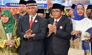 Wali Kota Padang Mahyeldi menyampaikan harapan masyarakat Kota Padang kepada wakilnya di lembaga leg
