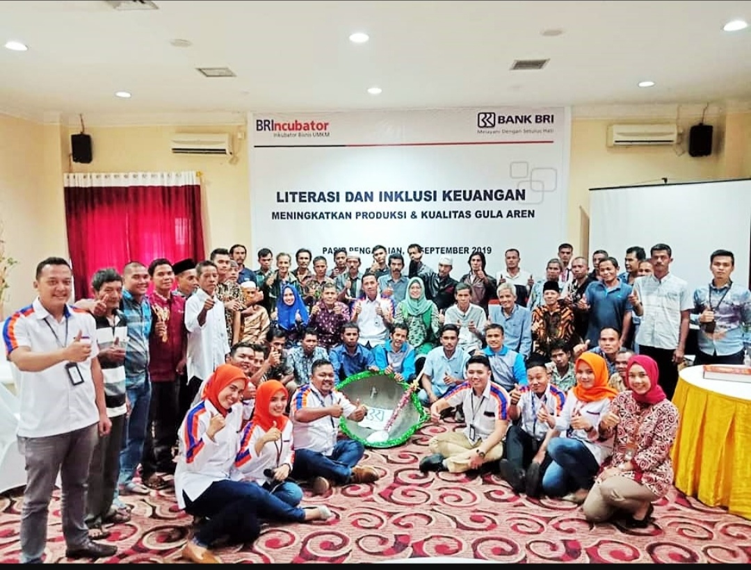 BRI Cabang Pasir Pengaraian Gelar Literasi dan Inklusi Bagi Petani Gula Aren