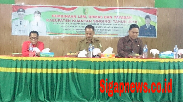 Kesbangpol Kuansing Taja Pembinaan LSM, Ormas dan Yayasan