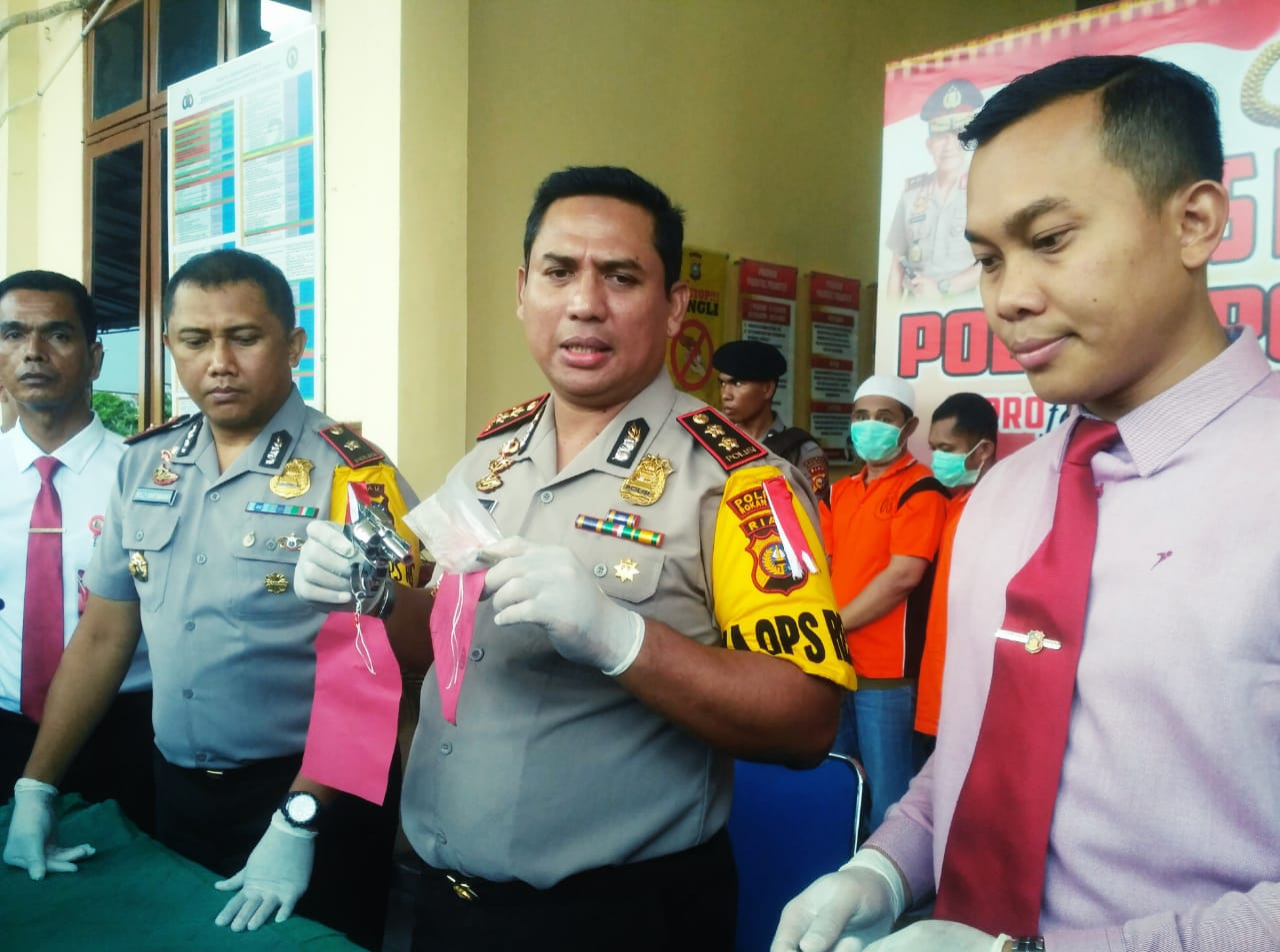 Polres Rohul Ekspose 3 Kasus - Kerap Diancam Pakai Senpi, Istri Laporkan Suami