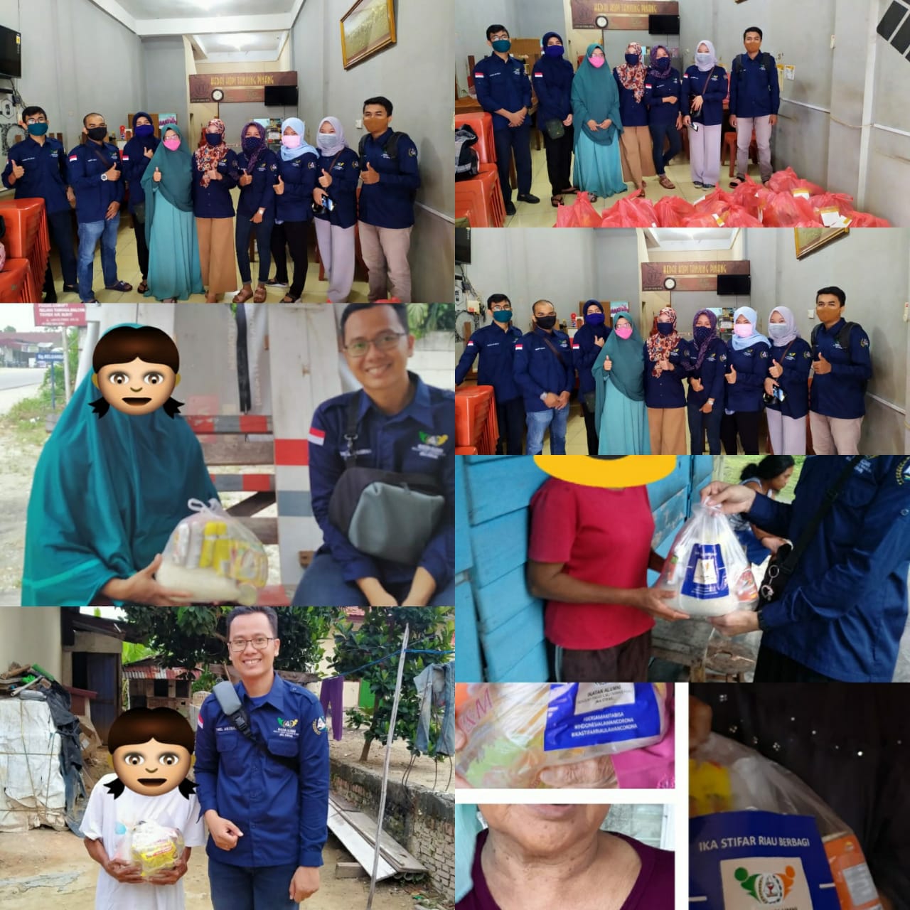 Peduli Wabah Covid19 dipekanbaru, IKA STIFAR Riau Berbagi Kepada Masyarakat Kurang Mampu