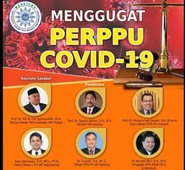 Pakar Hukum Dan Tokoh Agama Bakal Gugat Perppu Corona Ke MK