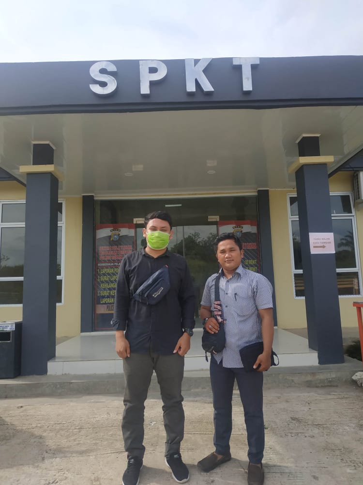 Mahasiswa Pagaran Tapah Lapor Kades Sangkir Indah Ke Polres Rohul.
