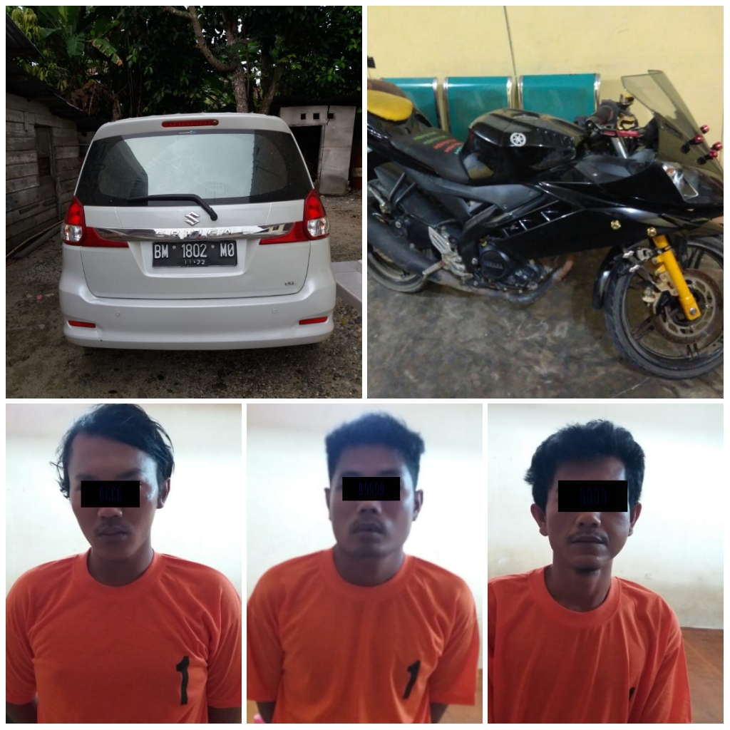 When you offer a motorcycle, three motorcycle thieves are to be safe from the police station.