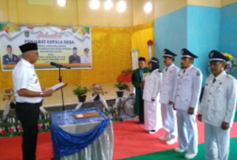 Pjs Bupati Inhil Lantik 5 Penjabat Kepala Desa Kecamatan Gaung
