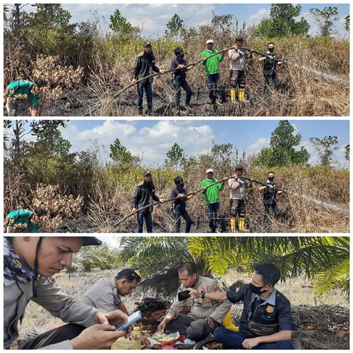 LBH Brata Jaya Riau bersama Polri dan TNI Ikut Berjibaku Padamkan Bibit Bara Api di Pelalawan