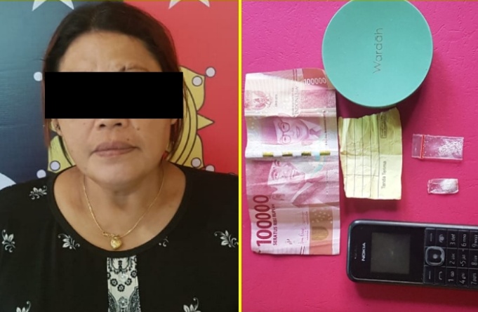 Alamaaaaaaaaak..!!! Wanita Paruh Baya Lagi Transaksi Shabu-shabu di Ciduk Polisi