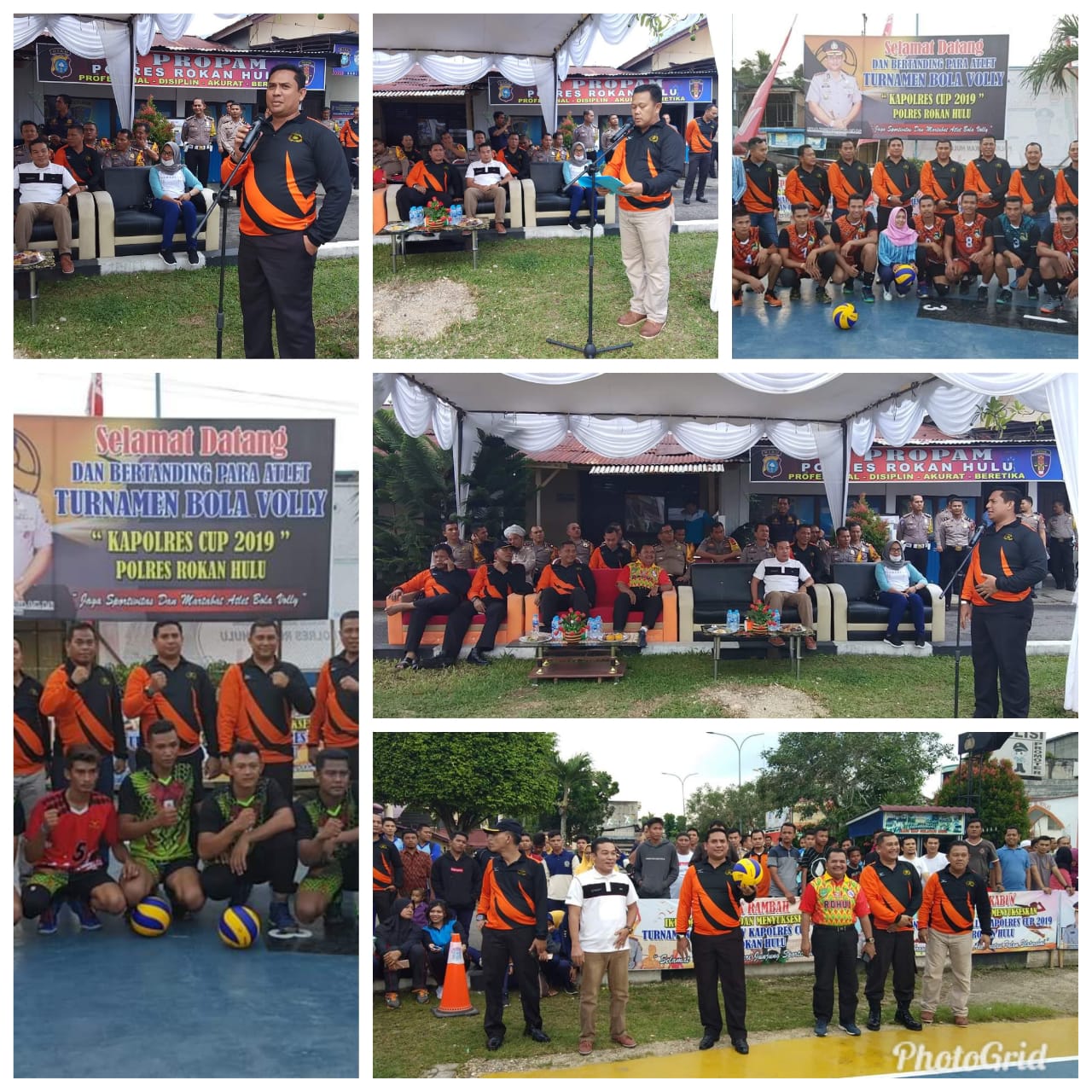 Pembukaan Turnamen Volly Ball Piala Kapolres Rohul Tahun 2019 Tingkat Kabupaten