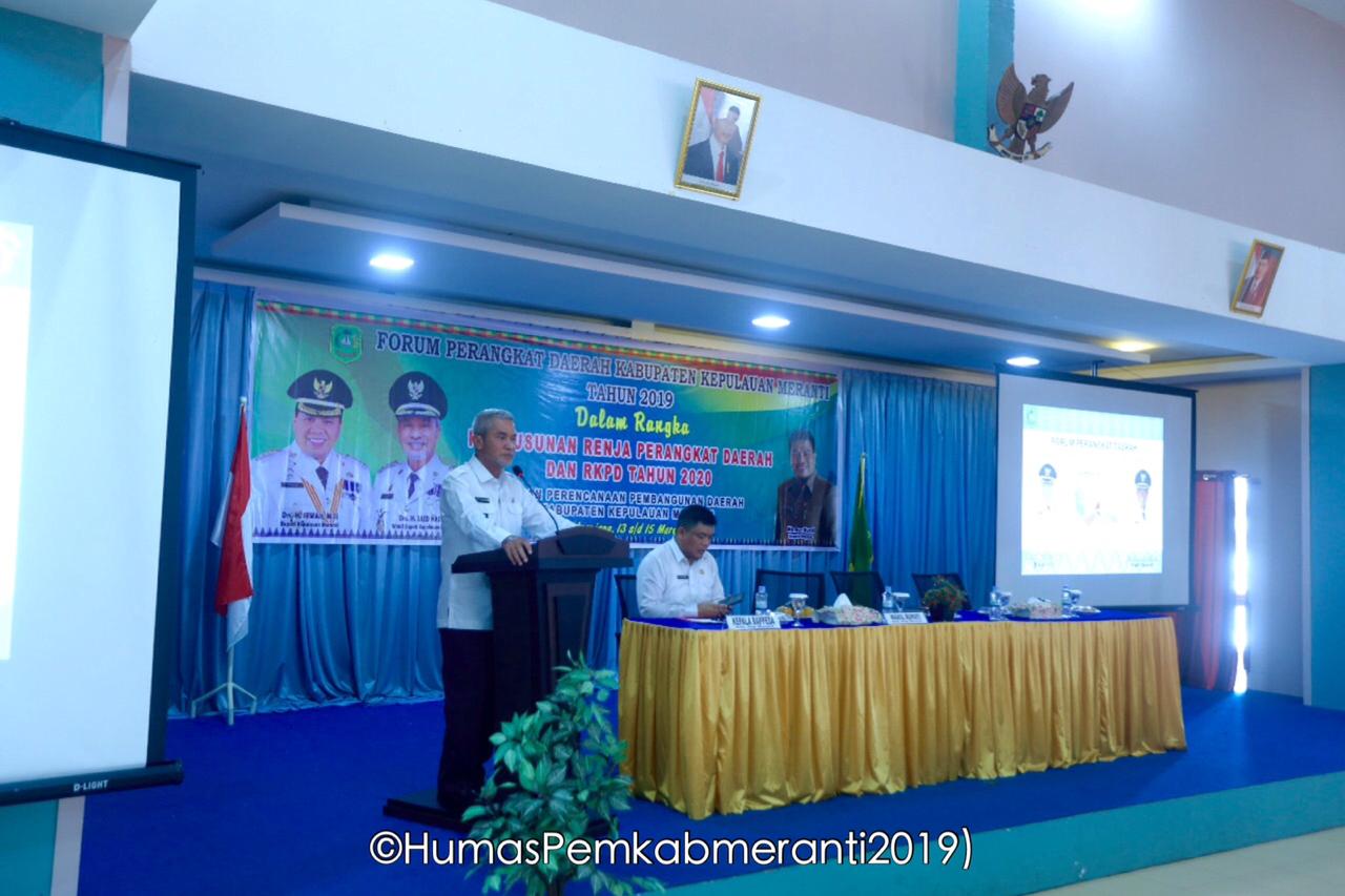 Wakil Bupati Meranti Buka Rapat Forum Perangkat Daerah Tahun 2019