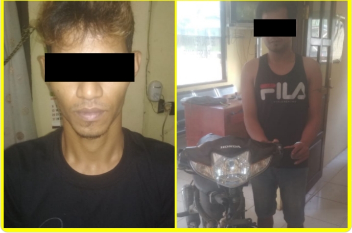Dua Orang Pelaku Pencurian Sepeda Motor Di Warung Tuak,  Di Tangkap Polisi