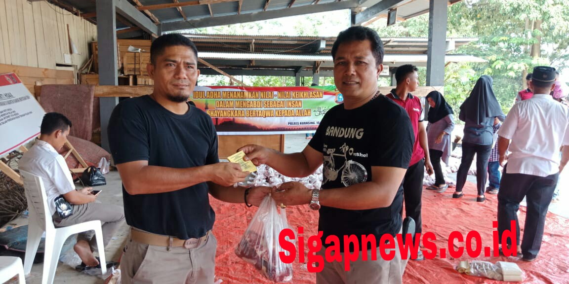 Idul Adha, Polres Kuansing Berkurban14 Sapi dan 1 Ekor Kerbau