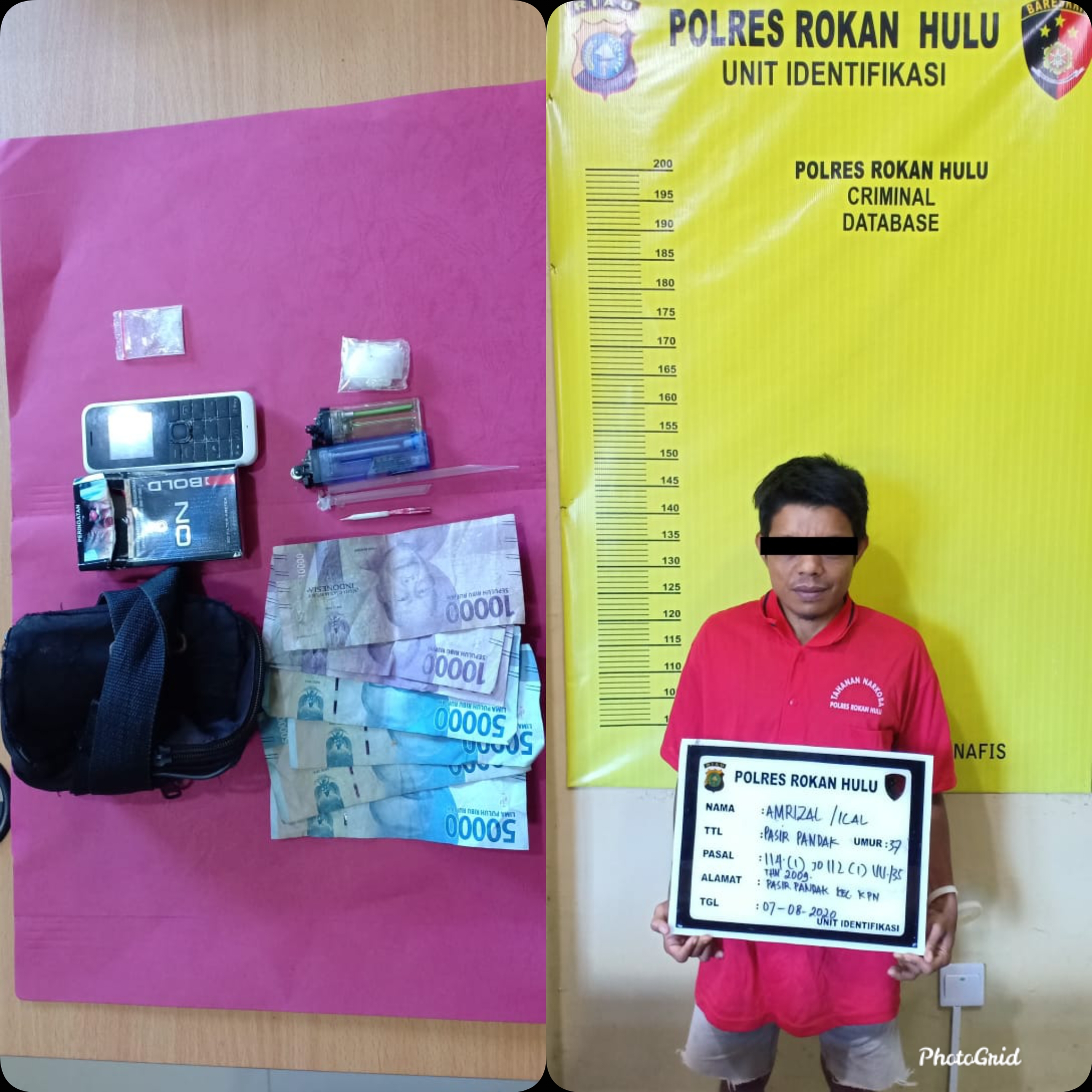 Team Sus Narkotika Polres Rohul Tangkap Pelaku TP Narkotika Di Kepenuhan Timur