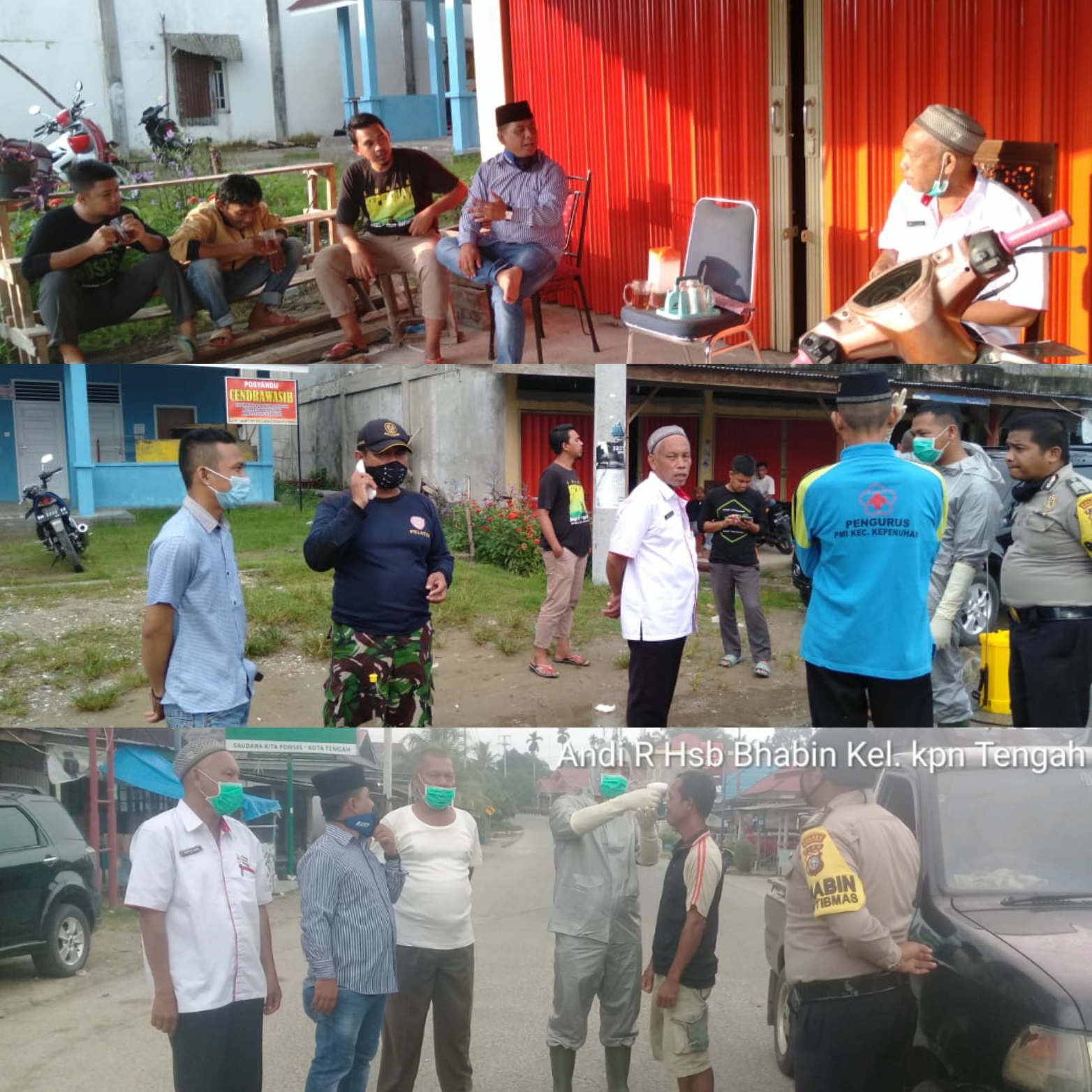Pemerintah Kepenuhan Cek Suhu Pedagang Pasar Kamis Kota Tengah