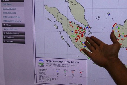 Citra Satelit Mendeteksi 5 Hotspot di Riau