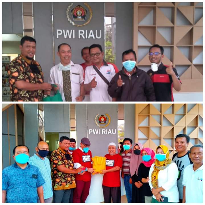 PWI Riau Peduli Bersama SPS Riau Distribusikan 100 Paket Sembako untuk Wartawan