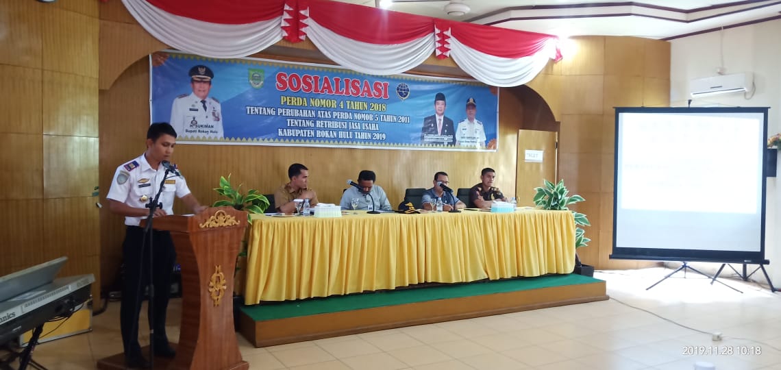 Dishub Rohul Sosialisasi Tentang Retribusi Jasa Usaha 