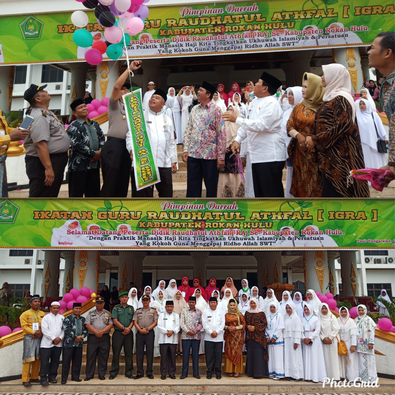 1.206 Peserta Didik RA Penuhi Lapangan Kantor Bupati 