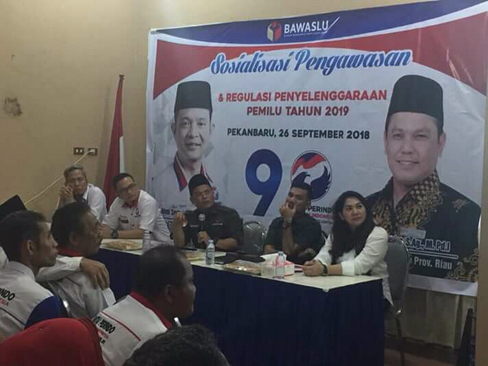 DPW Perindo Riau Bersama Bawaslu Gelar Sosialisasi Pengawasan Pemilu