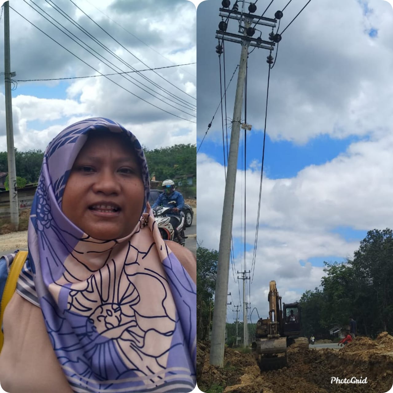 Dinas PUPR Rohul Desak Menejemen ULP PLN Pindahkan Tiang listrik Memakan Bahu Jalan