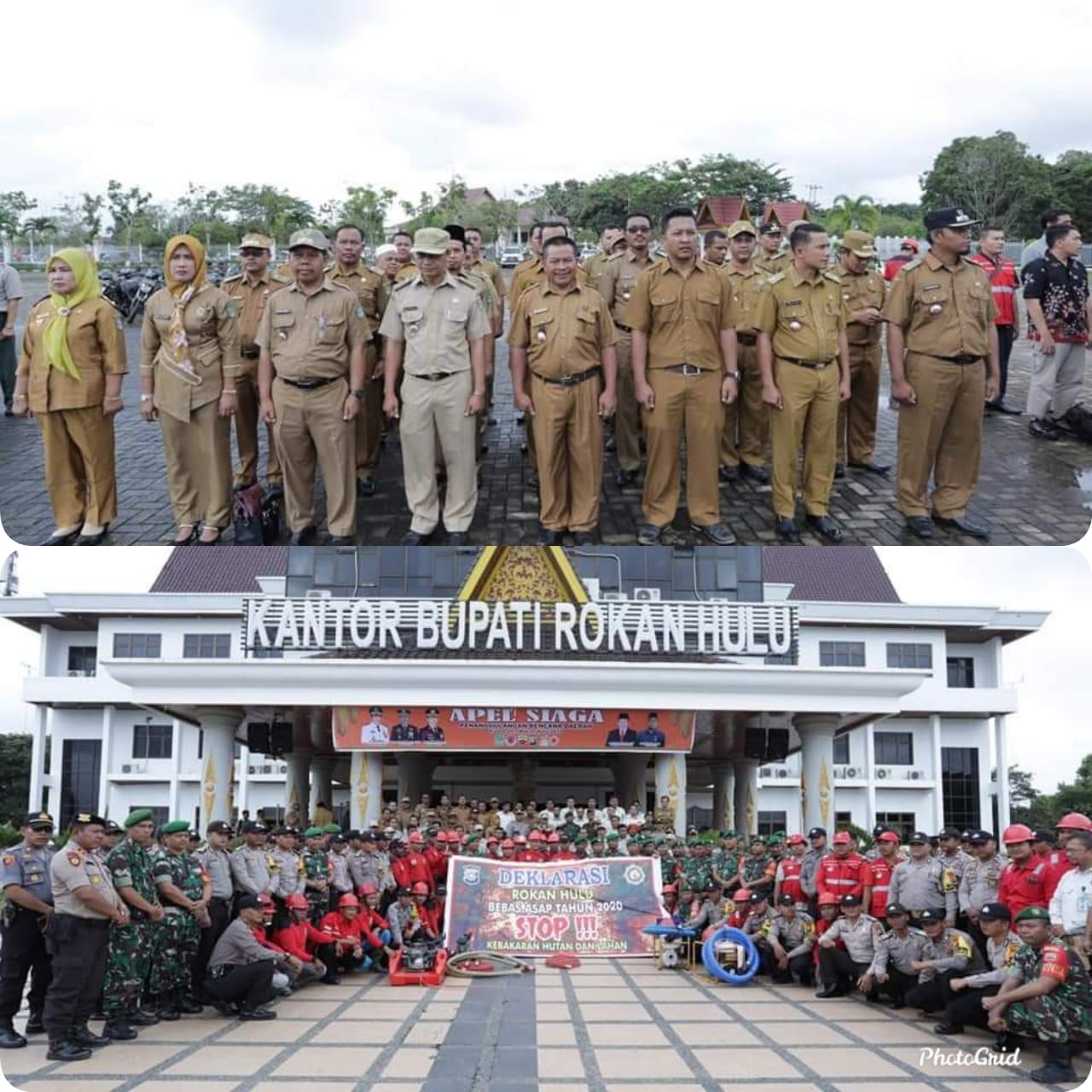 *Upacara Apel Siaga Penanggulangan Bencana  Daerah Kab.Rokanhulu Th.2019*