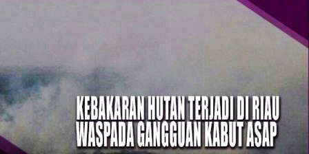 Kabut Asap Landa Riau, ISPU Telah Level Tidak Sehat