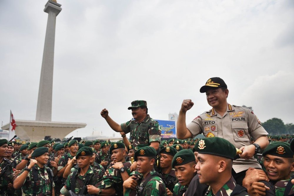 TNI - Polri gelar Apel Bersama Persiapan Natal dan Tahun Baru,Pileg 2019