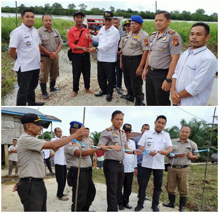 Boat Pompong Reward PT. PMBN Desa Rantau Baru Pelalawan Diserah Terimakan kepada MPA