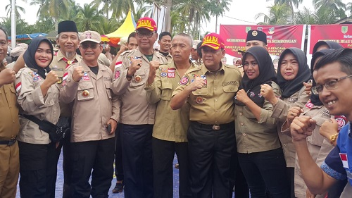 Bupati Rohil bersama Wagubri Resmikan Kampung Siaga Bencana