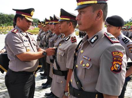 Kapolres Rohul Pimpin Sertijab 2 Kabag 1 Kasat dan 2 Kapolsek