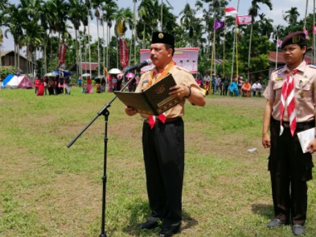 Sekda Inhil Buka Perkemahan Berkarakter Ke - III Tahun 2018 Di Simpang Gaung