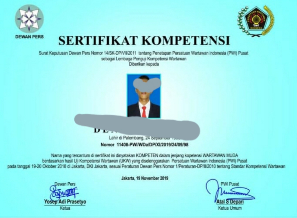 Beredar Sertifikat UKW Palsu, Dewan Pers: Itu Tindakan Pidana