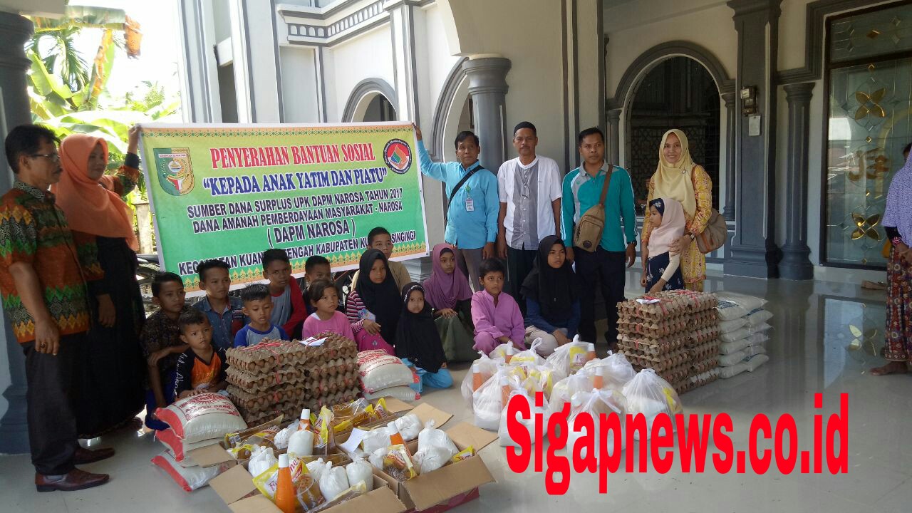 UPK-DAPM Narosa Salurkan Bansos ke Anak Yatim dan Piatu