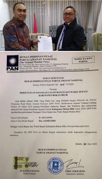 DPP PAN Siap Menangkan Suyatno - Jamiludin di Pilkada Rohil 2020,Irvan Herman:Kader Bergerak