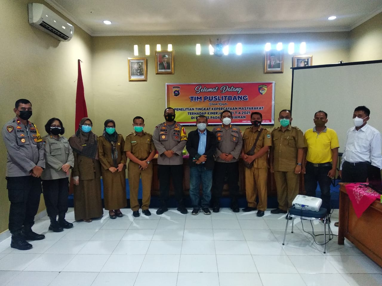 Kapolres Padang Pariaman Terima Kunjungan Tim Puslitbang Polri
