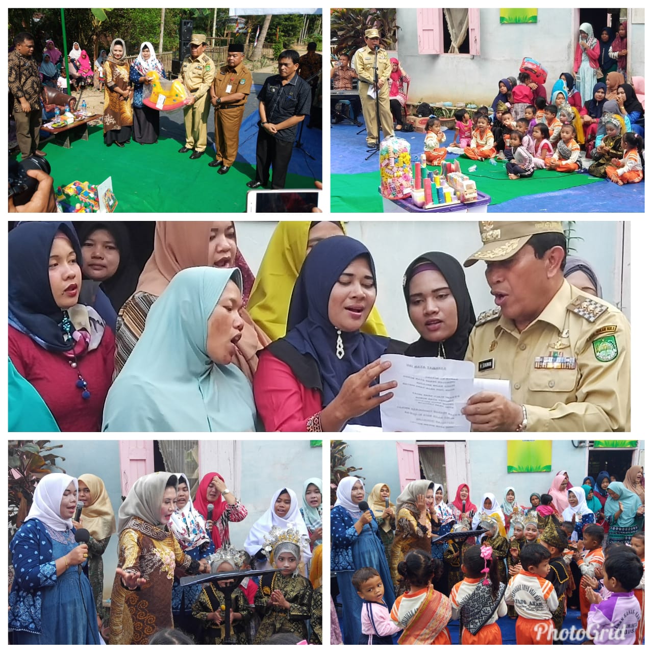Bupati Dan Bunda PAUD Rohul Serahkan Bantuan â€ŽAPE di Paud Sayang Anak