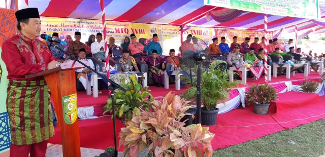 Wakil Bupati Kuansing H.Halim  Resmi Tutup MTQ ke- XVIII Tingkat Kabupaten Kuansing.