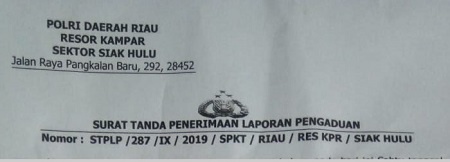Senior Pesantren Boarding School Kampar Aniaya Junior, Korban Lapor Polisi
