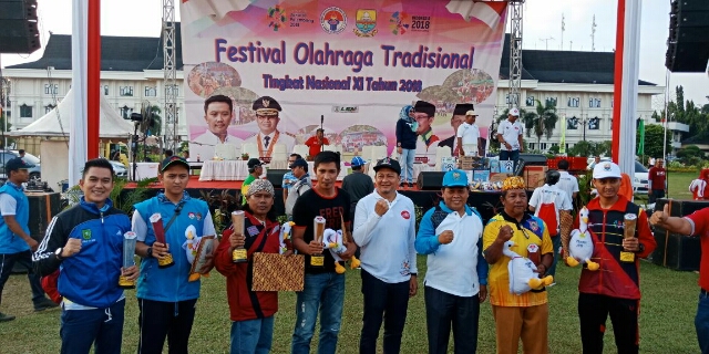 Siluncuar Palopah Onau dari Kuansing Berhasil Meraih Peringkat 8 Festival Olahraga Tradisional