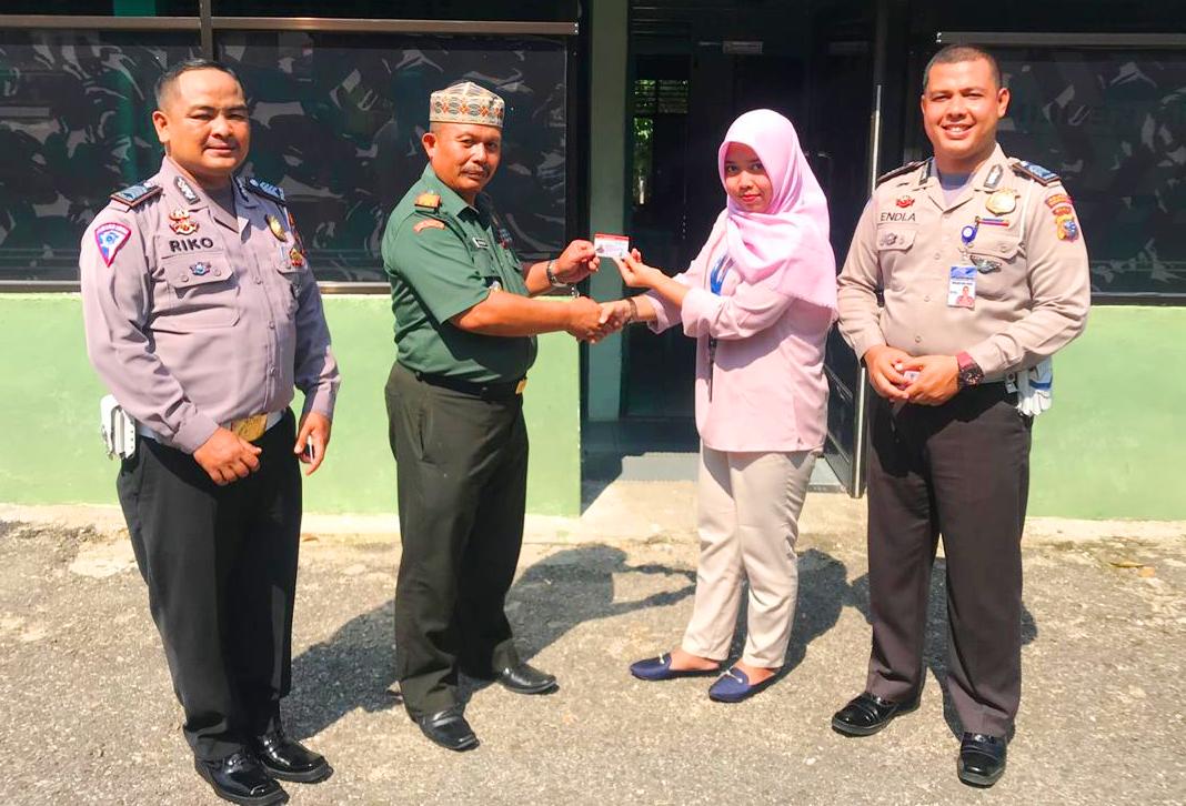 HUT TNI KE 74, Ini Yang dilakukan Satlantas Polres Rohul, Bank BRI dan Kasat Reskrim di Koramil 02Ra